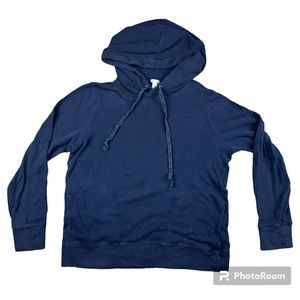 J.Crew Women's Navy Long Sleeve Relaxed Fit Hoodie